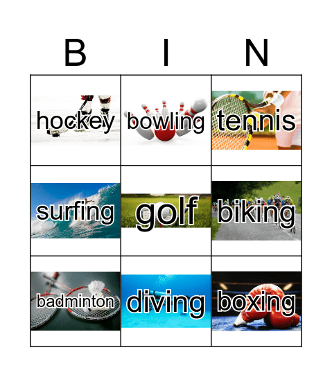 sports Bingo Card