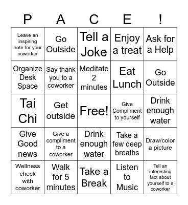 Self-Care September Bingo Card