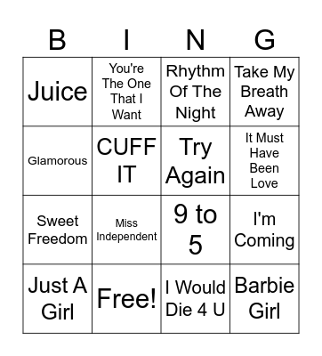 BARBIE BINGO BLACKOUT Bingo Card