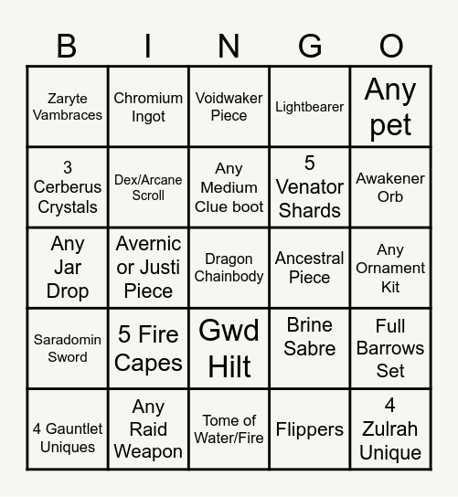 RW Summer Bingo! Bingo Card