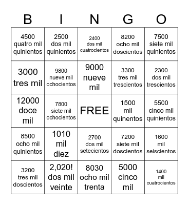 BINGO Card