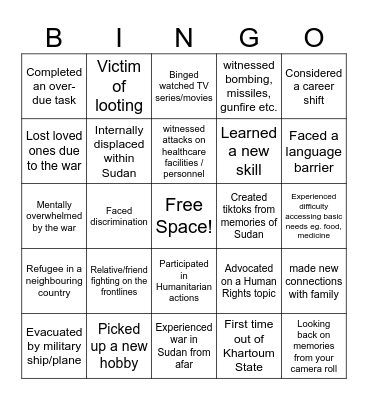 Bingo Card