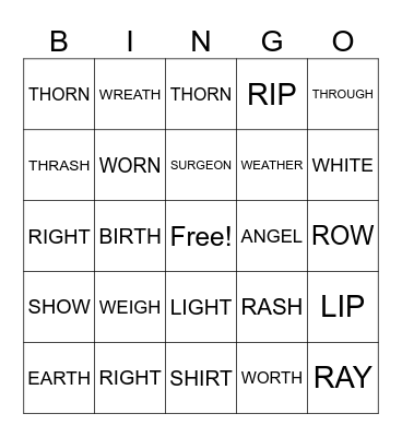 Bingo Card