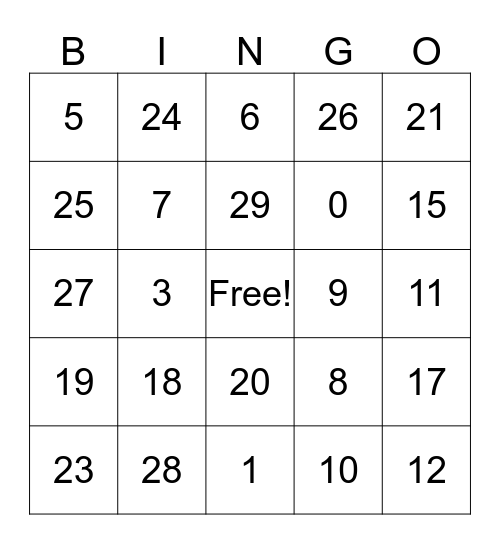 DINOSAURS Bingo Card