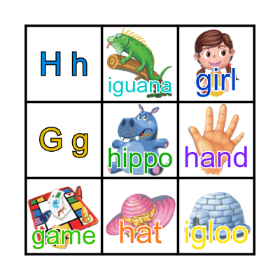 Phonics 1 (unit 3) Bingo Card
