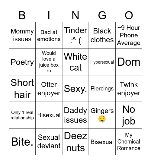 Bingorus Bingo Card