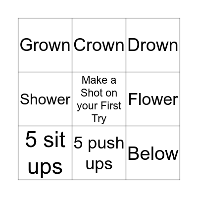 Reading Bingo Card