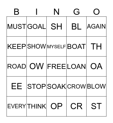 2ND GRADE SPELLING  Bingo Card