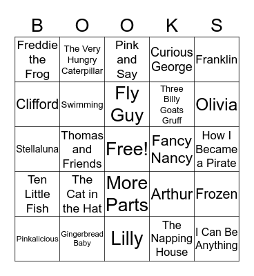 BOOK BINGO! Bingo Card