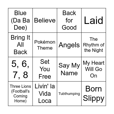 90s Bingo Round 3 Bingo Card