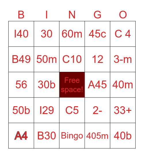 The challenge  bingo level 5 Bingo Card