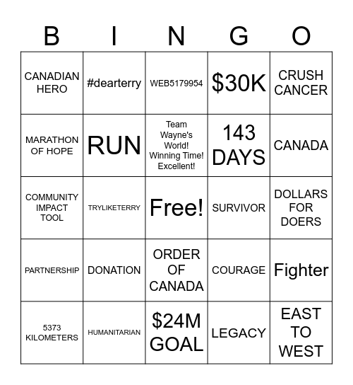 2023 BINGO Card