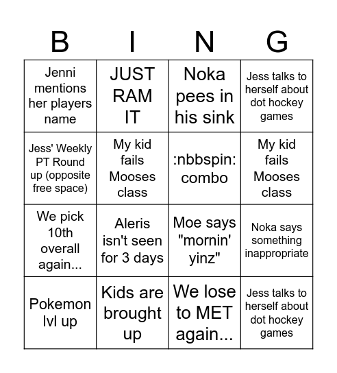 Nevada Updated LR Bingo Card