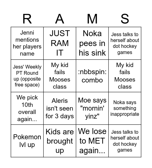 Nevada Updated LR Bingo Card