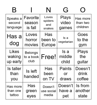 Leadership Cabarrus Bingo Card