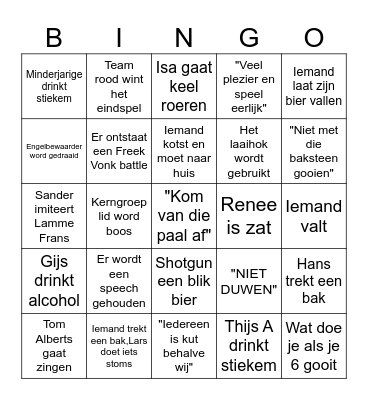 JVW BINGO 2023 Bingo Card