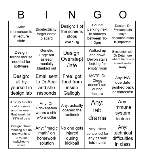 BME 23-24 bingo Card