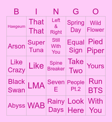 @curiouskooo Bingo Card