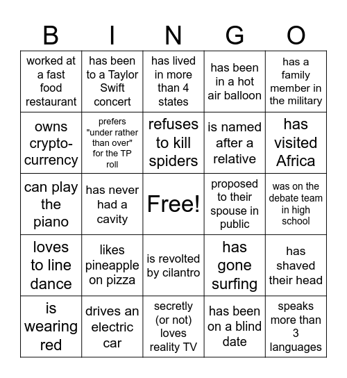 LDW - PAC Bingo! Bingo Card