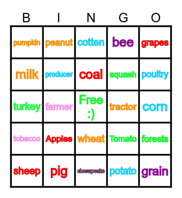 Ag bingo Card