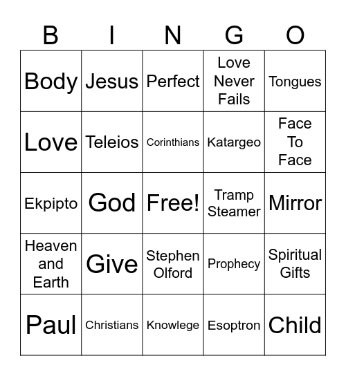 Labor of Love ~ Week 5 Bingo Card