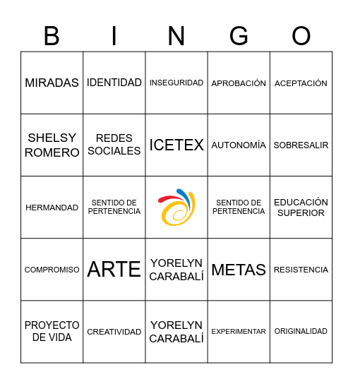 BINGO DE LA JUVENTUD Bingo Card