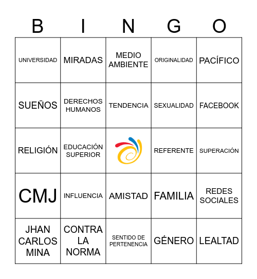 BINGO DE LA JUVENTUD Bingo Card