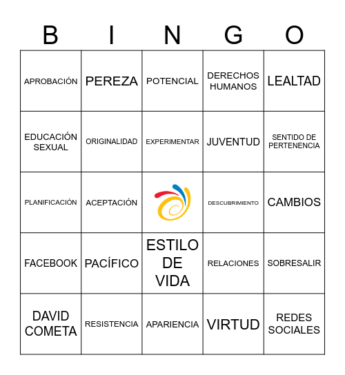 BINGO DE LA JUVENTUD Bingo Card