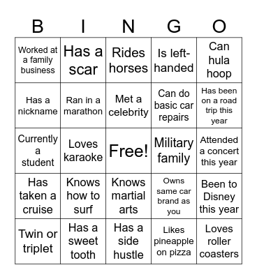 COMMON THREAD Bingo Card