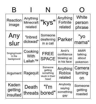 GC bingo Card