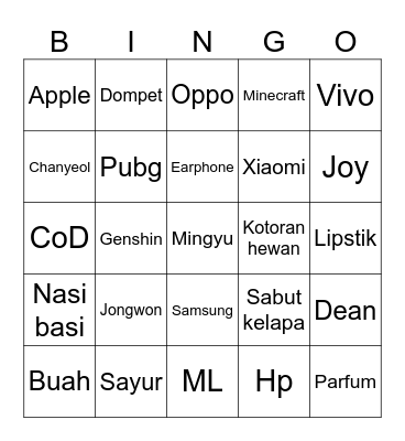 Bingo Card