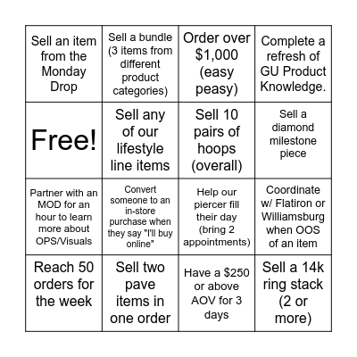 Spring St Bingo! Bingo Card