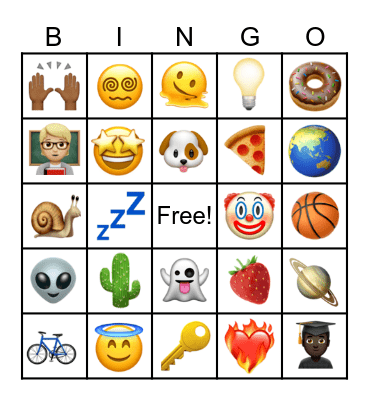 Emojis Bingo Card