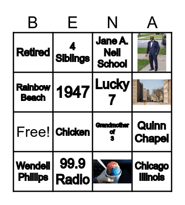BENA'S BINGO Card