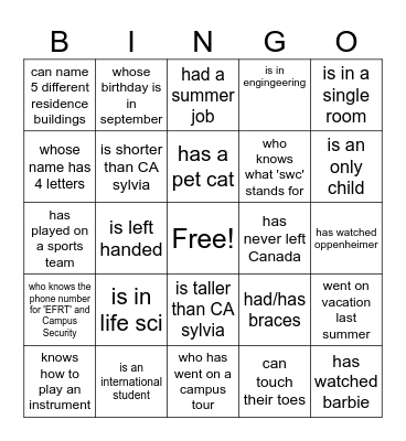 edwards too bingo Card