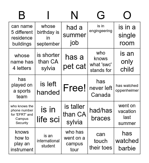 edwards too bingo Card