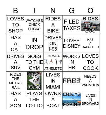MDC Human Resources Department Bingo Card
