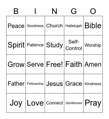 Shiloh BSF Bingo Card