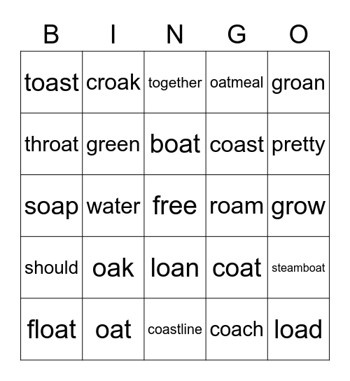 oa Bingo Card