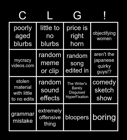 thats dumb Bingo Card