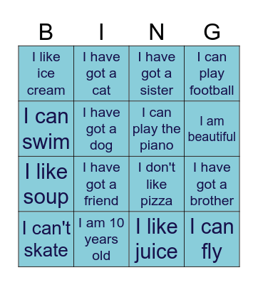 Revision Bingo Card