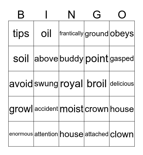 February 18, 2016  Officer Buckle and Gloria Bingo Card