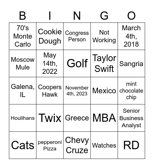 Bingo Card
