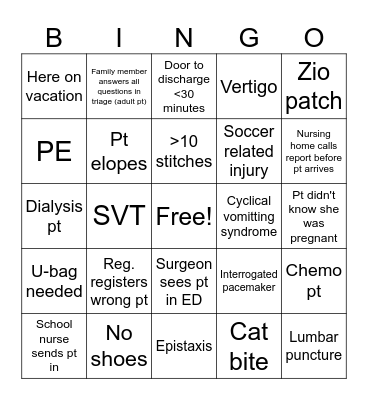 September Bingo Card