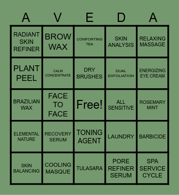 Douglas J Aveda Esthi Bingo! Bingo Card