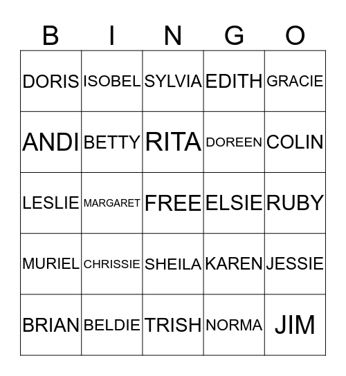 CLUB MEMBERS Bingo Card