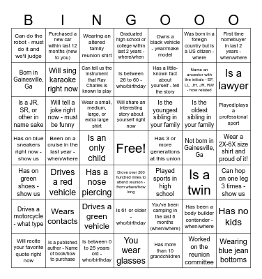 ROBERTSON COVER ALL! Bingo Card
