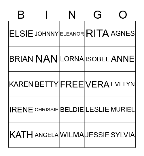 CLUB MEMBERS Bingo Card