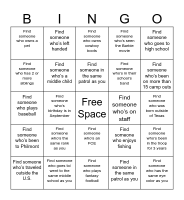 Bingo Card