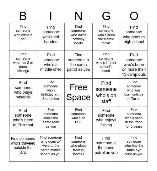 Bingo Card